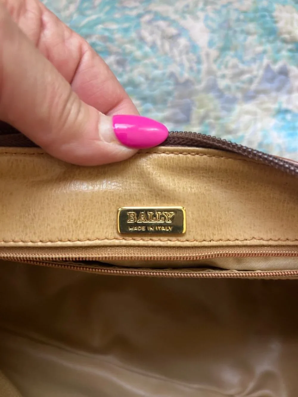 Bally Monogram Brown Boston Satchel Handbag Made in Italy